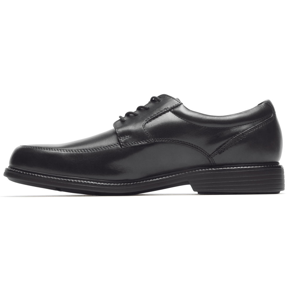 Rockport Mens Dress Shoes Black - Charles Road Apron Toe - UK 815-WQNCYD